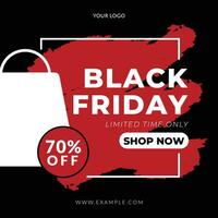 black friday shopping ads banner flyer brochure social media post template design vector