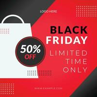 black friday shopping sale ads banner flyer brochure social media post template design vector