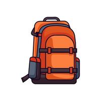 Backpack Vibrant Flat Picture. Perfect for different cards, textile, web sites, apps vector