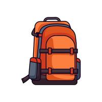 Backpack Vibrant Flat Picture. Perfect for different cards, textile, web sites, apps vector