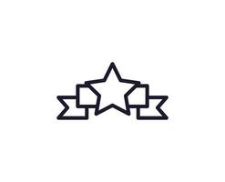 Single line icon of star on isolated white background. High quality editable stroke for mobile apps, web design, websites, online shops etc. vector
