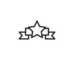 Single line icon of star on isolated white background. High quality editable stroke for mobile apps, web design, websites, online shops etc. vector