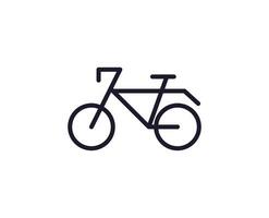 Single line icon of bike on isolated white background. High quality editable stroke for mobile apps, web design, websites, online shops etc. vector