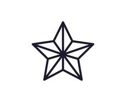 Single line icon of star on isolated white background. High quality editable stroke for mobile apps, web design, websites, online shops etc. vector