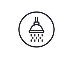 Single line icon of shower on isolated white background. High quality editable stroke for mobile apps, web design, websites, online shops etc. vector