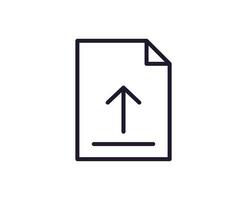 Single line icon of file on isolated white background. High quality editable stroke for mobile apps, web design, websites, online shops etc. vector