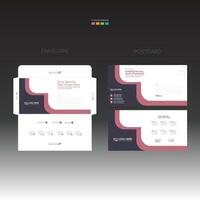 envelope and postcard for any company use vector