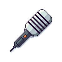 Microphone Colourful Vector Flat Illustration. Perfect for different cards, textile, web sites, apps
