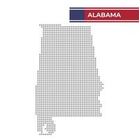 punteado mapa de Alabama estado vector