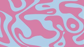 Abstract groovy background with pink and blue waves. Simple trippy design. Trendy vector illustration in retro 1960s -1970s style. Cool funky ripple stripes backdrop