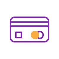 Card icon duotone purple yellow business symbol illustration. vector