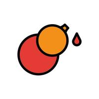 Calabash icon colored outline red orange colour chinese new year symbol perfect. vector
