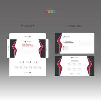 envelope and postcard for any company use vector