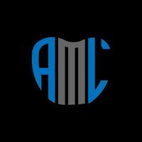 aml letra logo creativo diseño. aml único diseño. vector