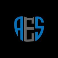 AES letter logo creative design. AES unique design. vector