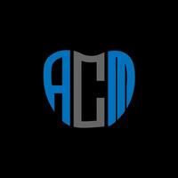 diseño creativo del logotipo de la letra acm. Diseño exclusivo de ac. vector