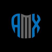 amx letra logo creativo diseño. amx único diseño. vector