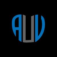 AUV letter logo creative design. AUV unique design. vector