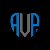 avp letra logo creativo diseño. avp único diseño. vector