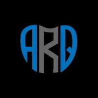 arq letra logo creativo diseño. arq único diseño. vector