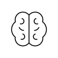 Brain Outline Sign vector