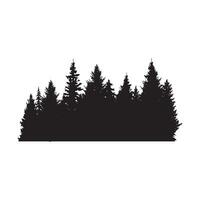 Vector illustration of pine silhouette On  white background Pro Vector
