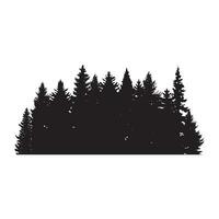 Vector illustration of pine silhouette On  white background Pro Vector