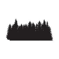 Vector illustration of pine silhouette On  white background Pro Vector