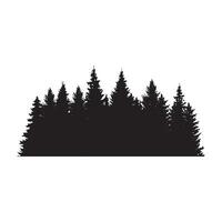 Vector illustration of pine silhouette On  white background Pro Vector