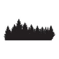 Vector illustration of pine silhouette On  white background Pro Vector