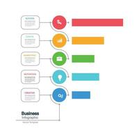 infografía vector, grafico. presentación. negocio conceptos, partes, pasos, procesos. visualización de infografía datos. puesta en marcha modelo. - vector