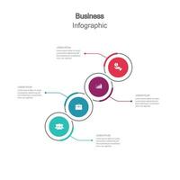 Infographic vector, graph. presentation. Business concepts, parts, steps, processes. Visualization of infographic data. Startup template. - Vector