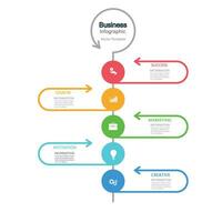 Infographic vector, graph. presentation. Business concepts, parts, steps, processes. Visualization of infographic data. Startup template. - Vector