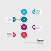 infografía vector, grafico. presentación. negocio conceptos, partes, pasos, procesos. visualización de infografía datos. puesta en marcha modelo. - vector