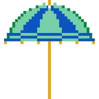 umbrella cartoon icon in pixel style vector