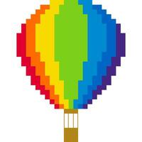 balloon cartoon icon in pixel style vector