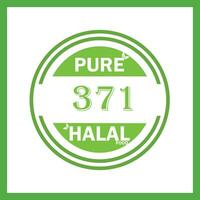 design with halal leaf design 371 vector