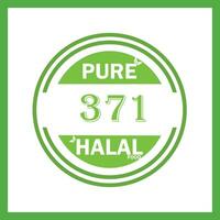 design with halal leaf design 371 vector