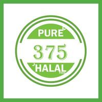 diseño con halal hoja diseño 375 vector