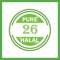 design with halal leaf design 26 vector