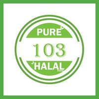 design with halal leaf design 103 vector