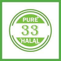 design with halal leaf design 33 vector