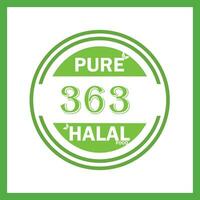 diseño con halal hoja diseño 363 vector