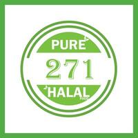 design with halal leaf design 271 vector