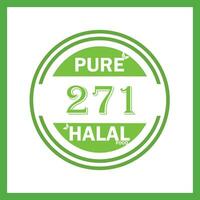 design with halal leaf design 271 vector