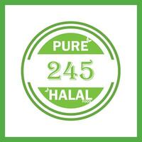 diseño con halal hoja diseño 245 vector