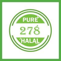 design with halal leaf design 278 vector