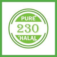 design with halal leaf design 230 vector