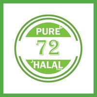 diseño con halal hoja diseño 72 vector