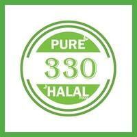 diseño con halal hoja diseño 330 vector